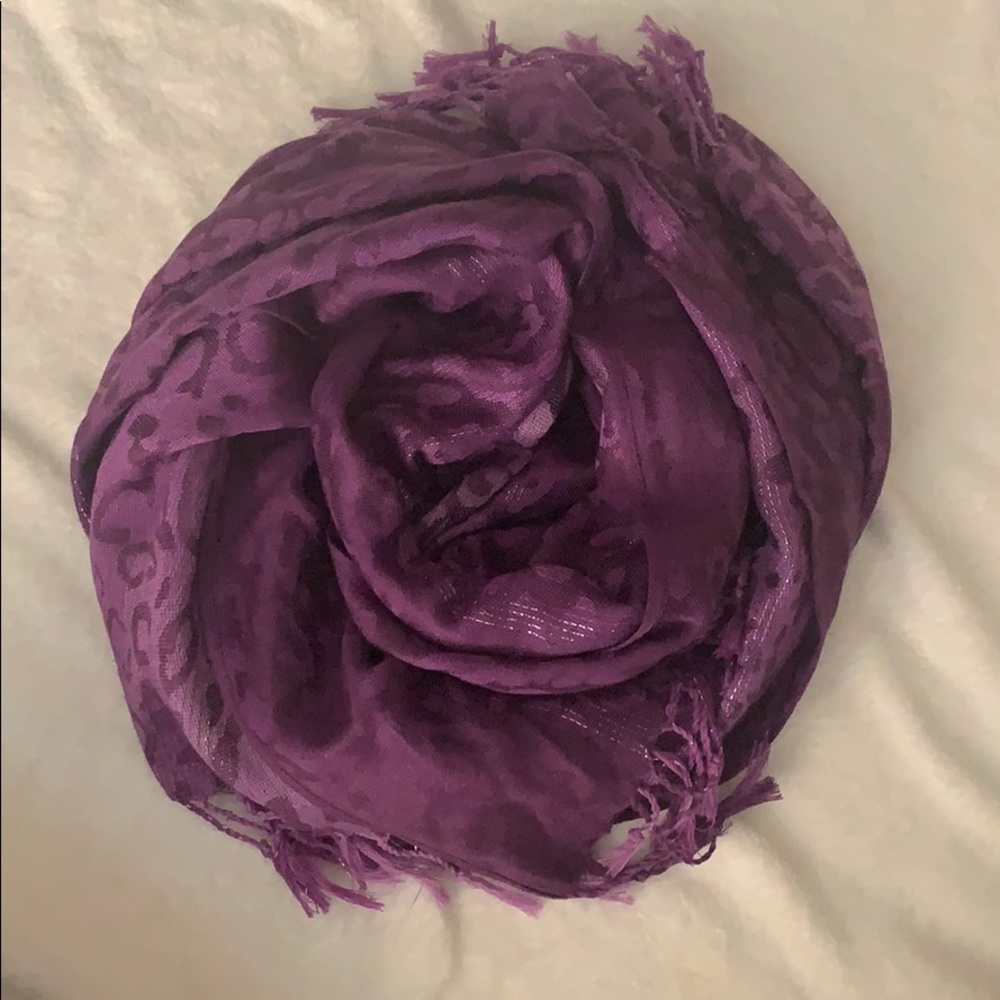 Purple Leopard print Scarf